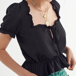 UO Riley Ruffle Top